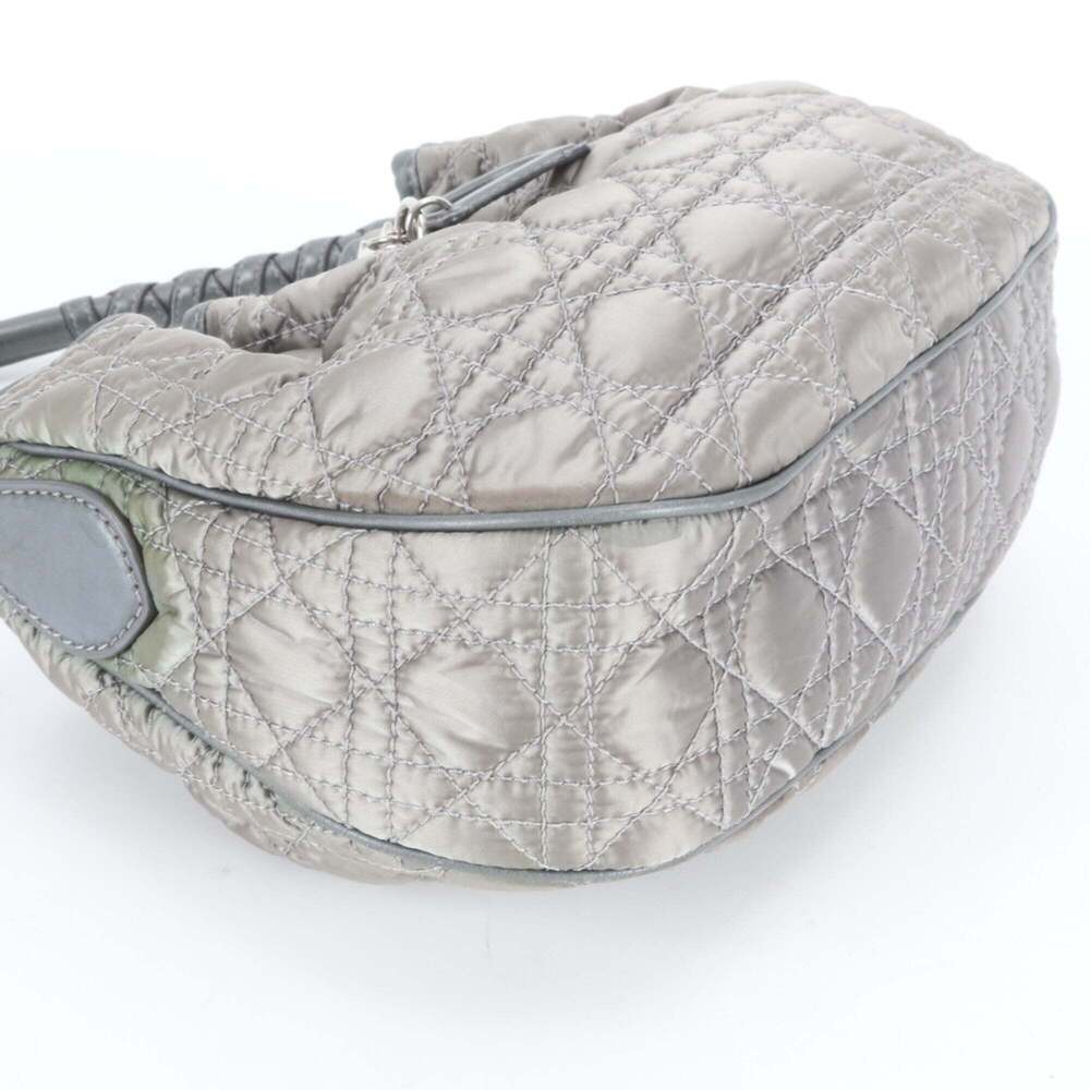 CHRISTIAN DIOR Gray Leather Shoulder Bag - Picture 3 of 9